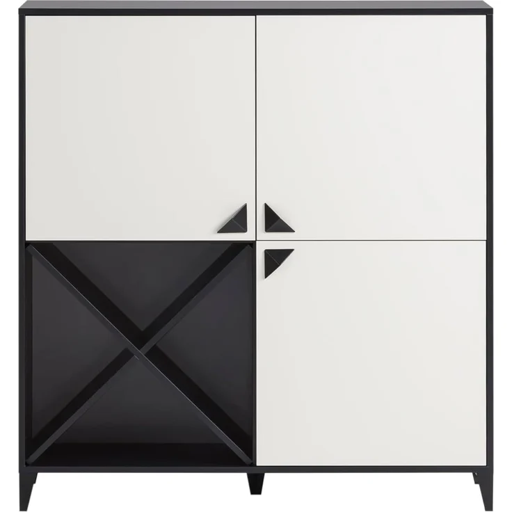 LOOKS BY WOLFGANG JOOP Highboard Classic, schwarz matt/cremebeige, 120 x 39 x 130 cm – Bild 1