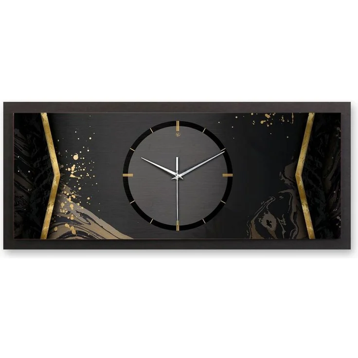 Kreative Feder Wanduhr 3D Designer-Wanduhr Abstract Black (ohne Ticken, Funk- oder Quarzuhrwerk, elegant, außergewöhnlich, modern)
