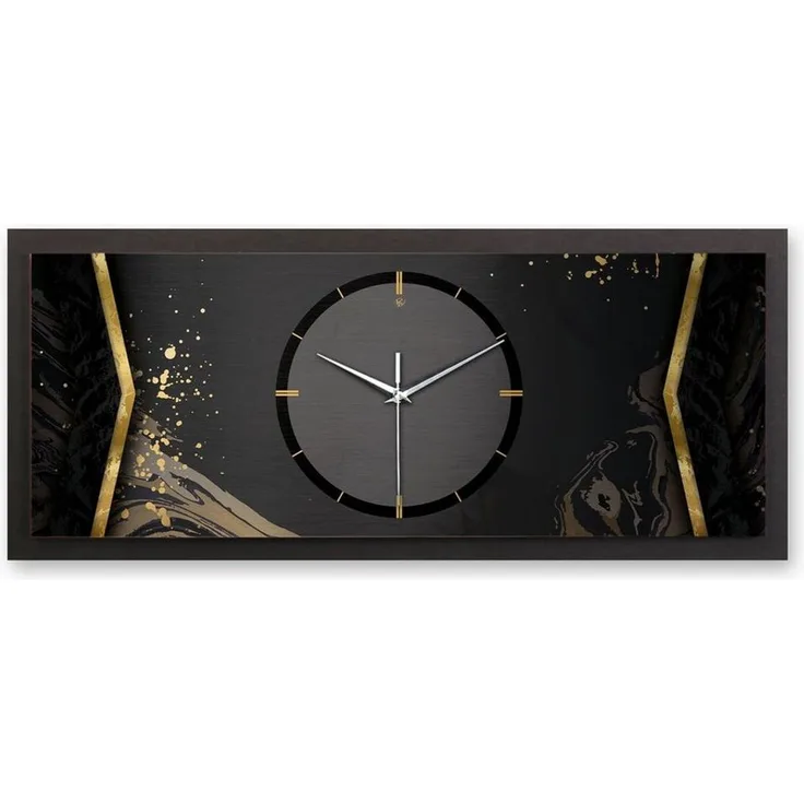 Kreative Feder Wanduhr 3D Designer-Wanduhr Abstract Black (ohne Ticken, Funk- oder Quarzuhrwerk, elegant, außergewöhnlich, modern)