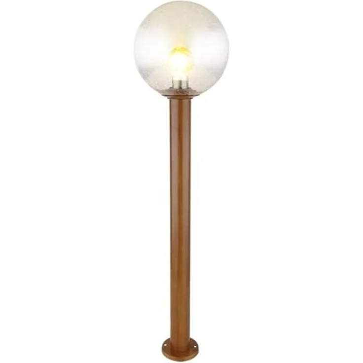 RGB LED Außenleuchte Stehlampe, Glas Holzoptik , H 100 cm – Bild 7