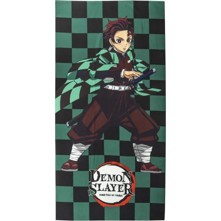Demon Slayer Handtuch Badehandtuch Strandtuch 70x140 cm aus Polyester – Bild 1