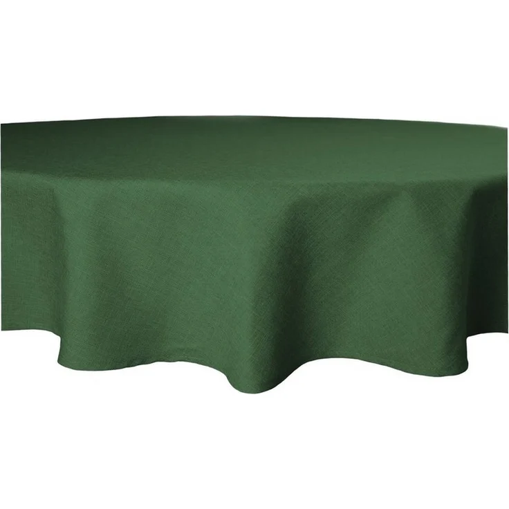 Haus und Deko Tischdecke Tischdecke rund 160 cm Ø beschichtet Leinenoptik wasserabweisend Lotus (1-tlg) – Bild 1