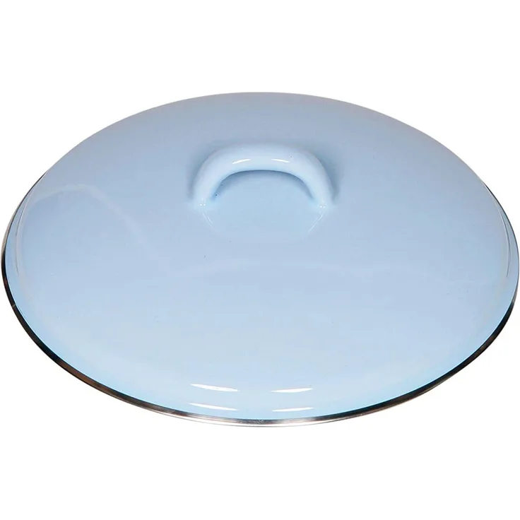 Riess Deckel aus Emaille 24 cm Blau