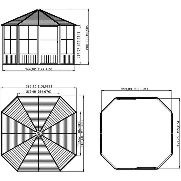 Sojag Charleston 1212 | Metall Pavillon mit – Bild 6