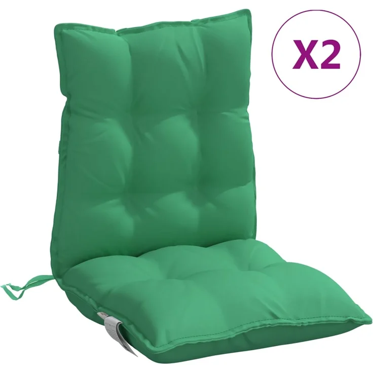 vidaXL Niedriglehner-Auflagen 2 Stk. Grün Oxford-Gewebe 377686 – Bild 2