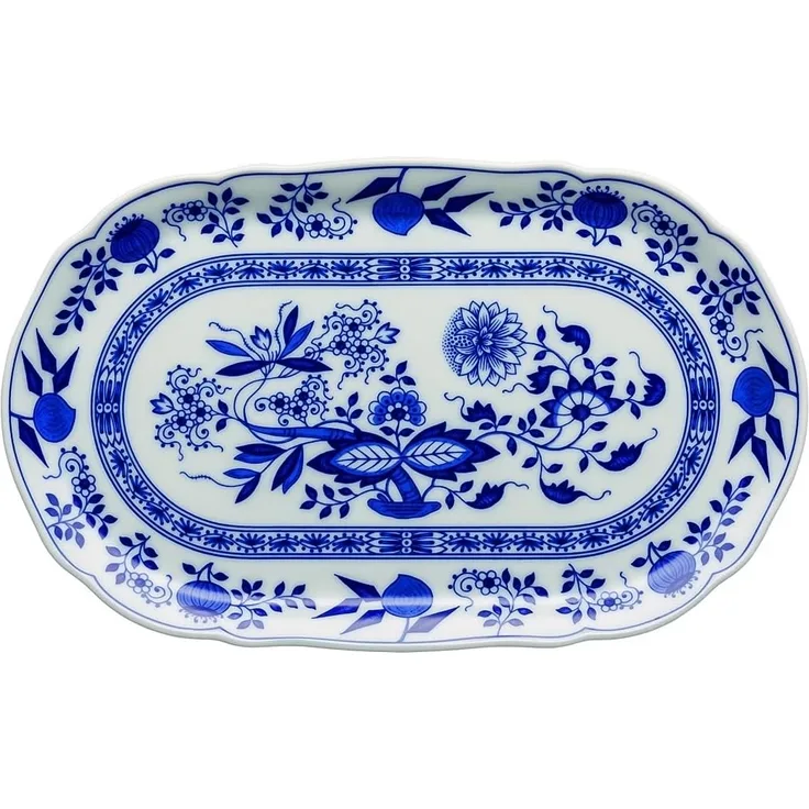 Hutschenreuther Blau Zwiebelmuster Milch/Zucker-Tablett