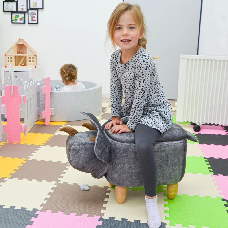Dino Spielzeug Hocker mit Stauraum 70x40x50cm Sitzhocker für Kinder Deko – Bild 2