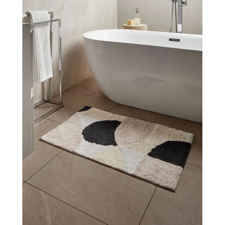 Badematte SANOLI Beige 60 x 90 cm Baumwolle – Bild 3