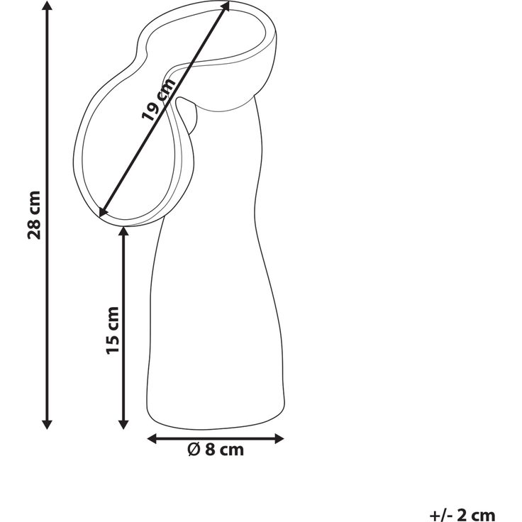Blumenvase CALAMUS Steinzeug 28 cm Grün – Bild 2