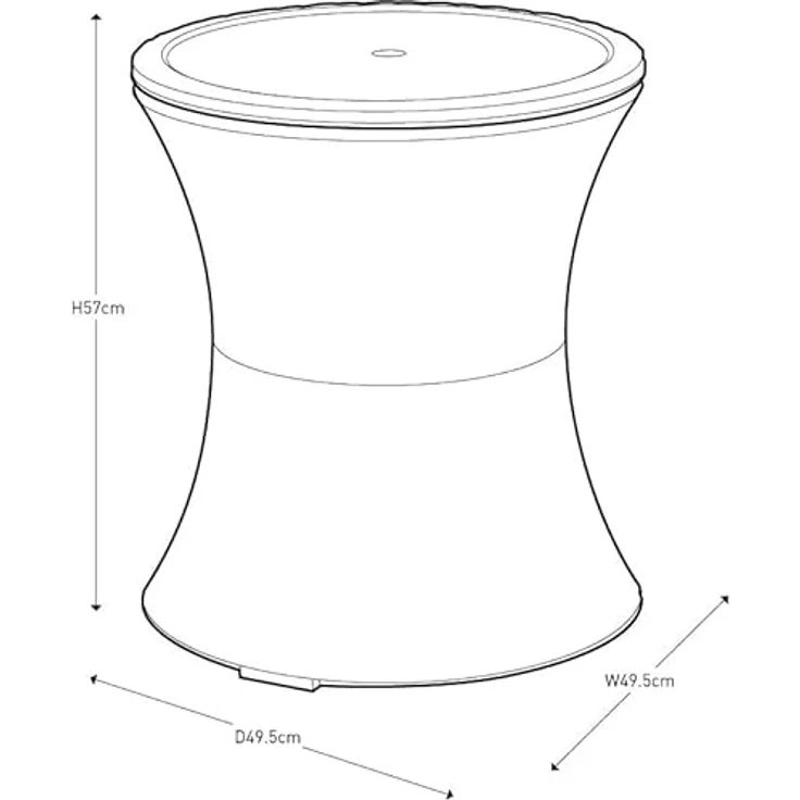 Keter Pacific Cool Bar, 3-in-1 Cocktailtisch, Couchtisch und Outdoor Eiskühler in Rattanoptik, UV-geschützt und wetterfest, braun, Kühlbox 30l Volumen – Bild 4