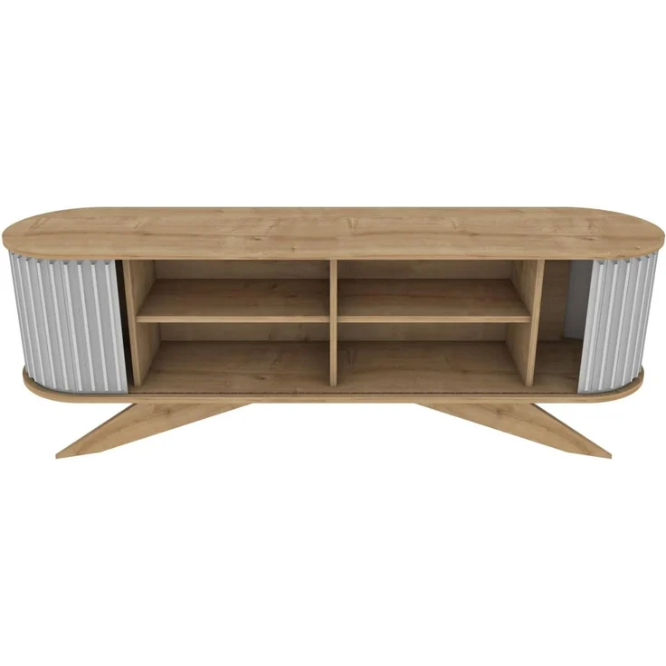Hanah Home Modern TV Stand, Sapphire & White, 180 x 43 x 60 cm | 100% Melamine Coated Particle Board, 18 mm Thick | Stylish & Functional for Living Room – Bild 9