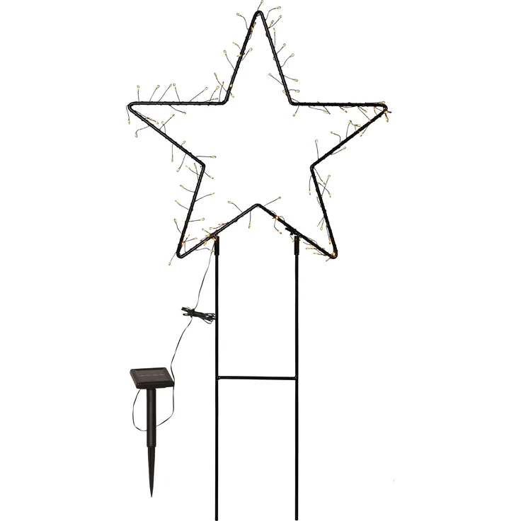 LED Spießleuchte ,Silhouette Barlumi', Stern, warmweiß, outdoor, 80cm