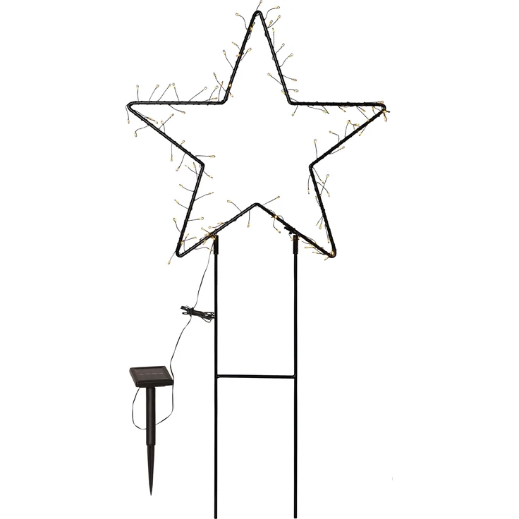 LED Spießleuchte ,Silhouette Barlumi', Stern, warmweiß, outdoor, 80cm – Bild 1