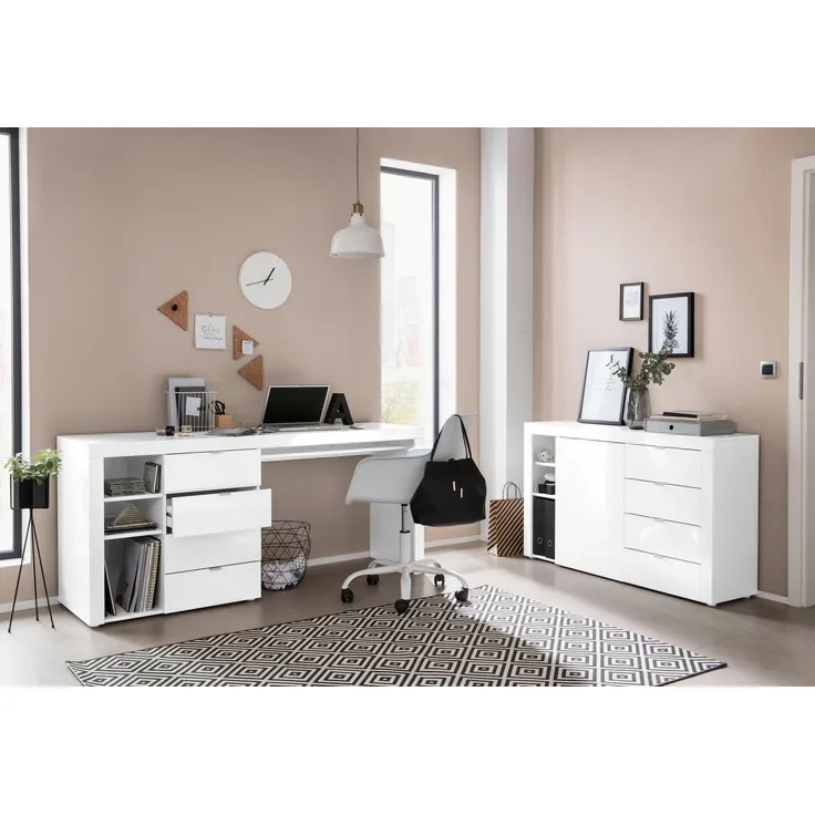 borchardt Möbel Schreibtisch Dolly, mit 3 Fächern und 4 Schubkästen