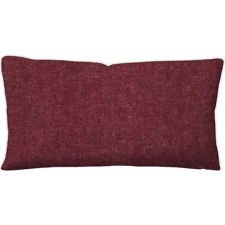 biberna Melange-Flanell Kissenbezug 0840500 MELANGE UNI, burgunder, 1x 40x80 cm – Bild 1