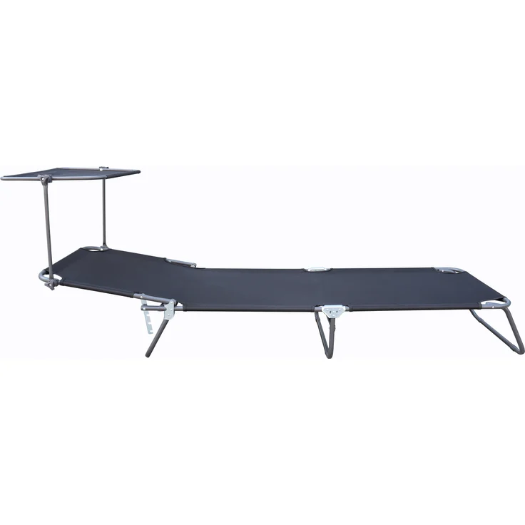VCM Sonnenliege Dach 917008 Anthrazit L. 185 x H. 24 x B. 55 cm – Bild 3