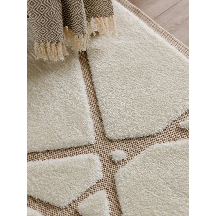 benuta Teppich Elvy, rechteckig, Höhe: 11 mm, Hochflor Teppich Wohnzimmer, Geometrische Muster, Flauschig, Modern – Bild 2
