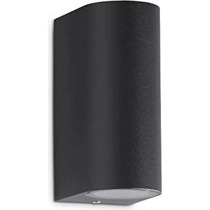 TELEFUNKEN LED Außenleuchte Wandlampe, 2 x GU10 5 Watt, 400 Lumen, IP44, anthrazit, 151x67x92mm (LxBxH)