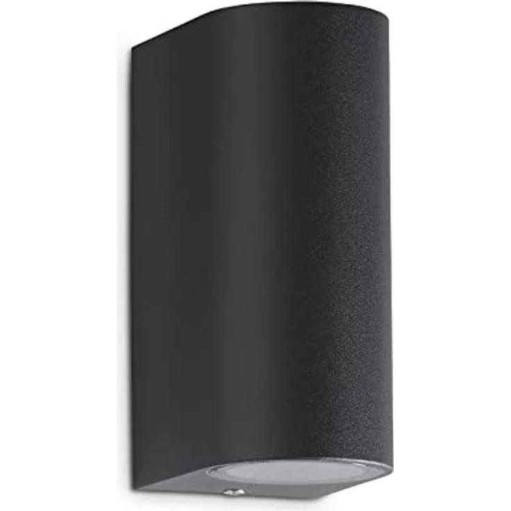 TELEFUNKEN LED Außenleuchte Wandlampe, 2 x GU10 5 Watt, 400 Lumen, IP44, anthrazit, 151x67x92mm (LxBxH) – Bild 1