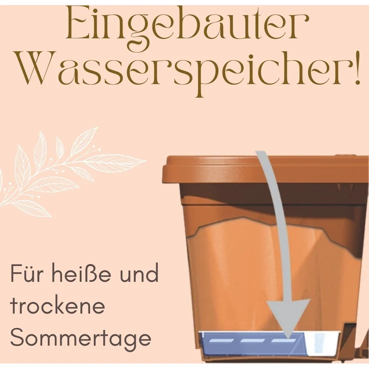 4er Set Blumenkasten Balkongeländer Balkon Blumenkasten Balkonkasten mit Halterung Balkonkasten Geländerkasten Balkonkasten mit Wasserspeicher 50 cm Terrakotta – Bild 5