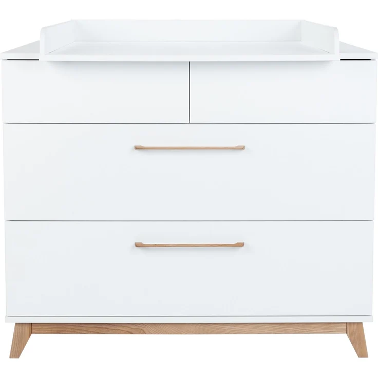 Wickelkommode mit abnehmbarem Wickelaufsatz »Lina«, (B/H/T): 115/104/77 cm, Weiß / Walnuss, Arthur Berndt – Bild 4