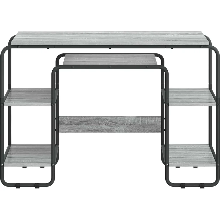 vidaXL Schreibtisch mit Stauraum Sonoma-Grau 113,5 x 52 x 75,5 cm 8008035 – Bild 3