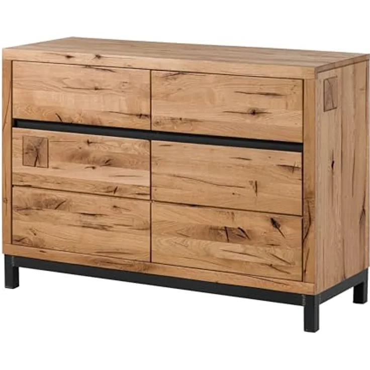 Sideboard Wildeiche 120x45x85 natur geölt VILLANDERS #111