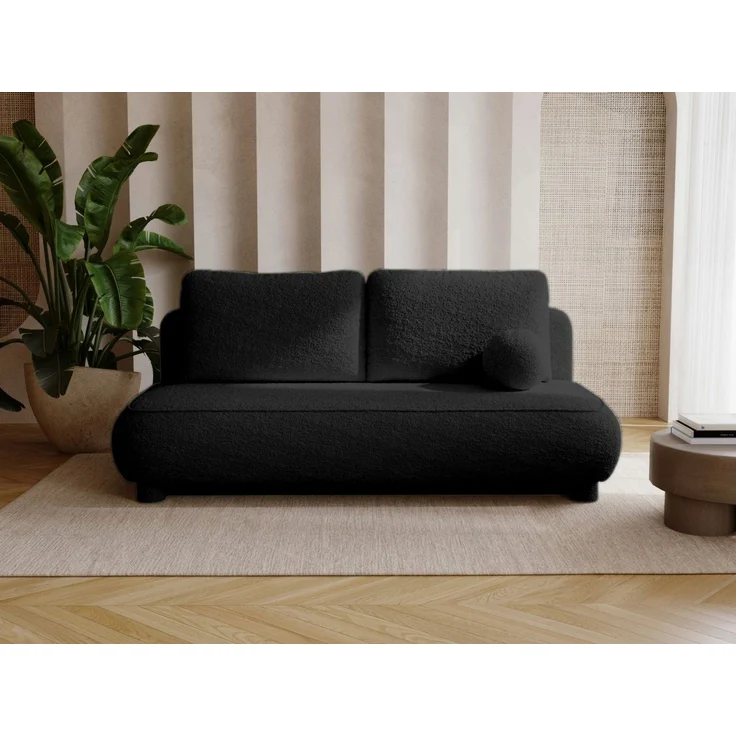 Compleo Schlafsofa Sofa ohne Armlehnen, moderne runde Form, Moderne Couch, Viele Farben zur Auswahl, Breite: 209 cm – Bild 1