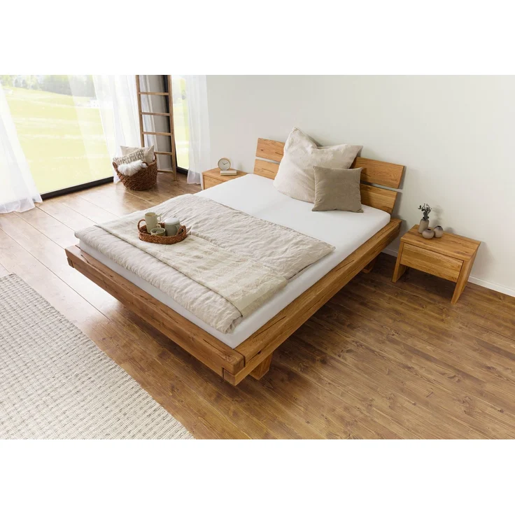 Bett Eiche 160x200x87 natur geölt BREGENZ #102 – Bild 2