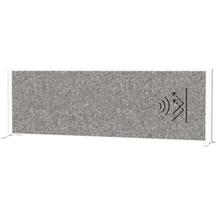 MAUL Tisch Trennwand Akustik MAULconnecto 160x50 cm | Raumteiler für Schreibtisch, Sideboard | Raumtrenner mit Standfüßen | Akustikvlies (4000 g/m²) als Sichtschutz und Schalldämmung – Bild 2