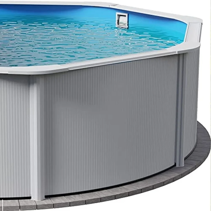 Planet Pool Rundpool Stahlwandpool rund Größe wählbar, 120 cm tief, Sta (Einzelbecken, 1-tlg), verzinkte Stahlwand – Bild 2
