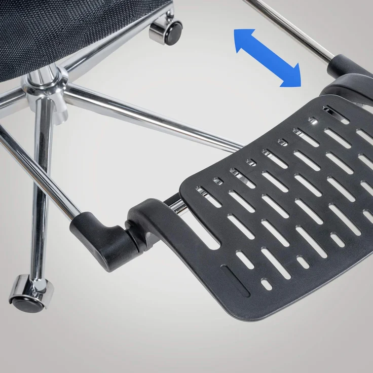 DELUKE® Bürostuhl Ergonomisch OLYMPO Schreibtischstuhl mit Rollen Höhenverstellbarer Drehstuhl, Arbeitsstuhl mit Kopfstütze Fußstütze Chefsessel, Computerstuhl 135 kg Schwarz – Bild 5