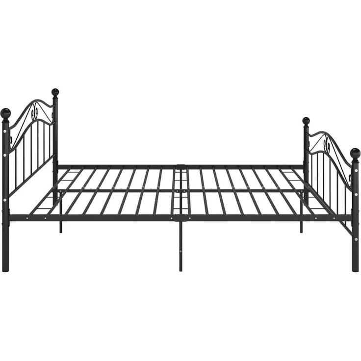 vidaXL Metallbett, 160x200 cm, Schwarz – Bild 2