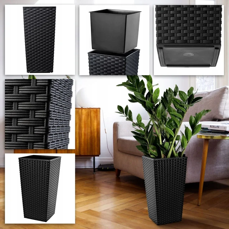 KADAX Blumentopfeinsatz 18x36cm hoch Schwarz – Bild 3