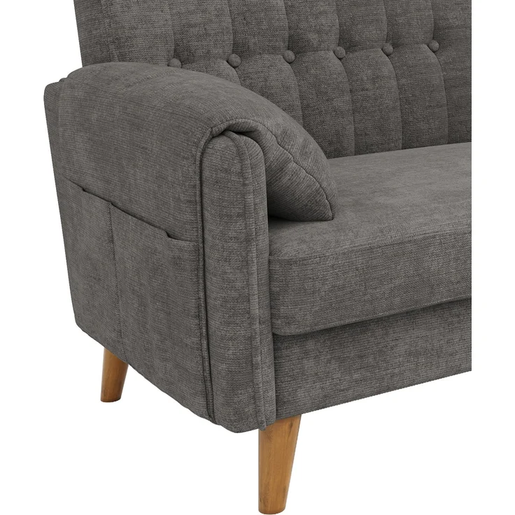2-Sitzer Sofa 161,5 x 79 x 83,5 cm aus Chenille mit Massivholzbeinen – Bild 10