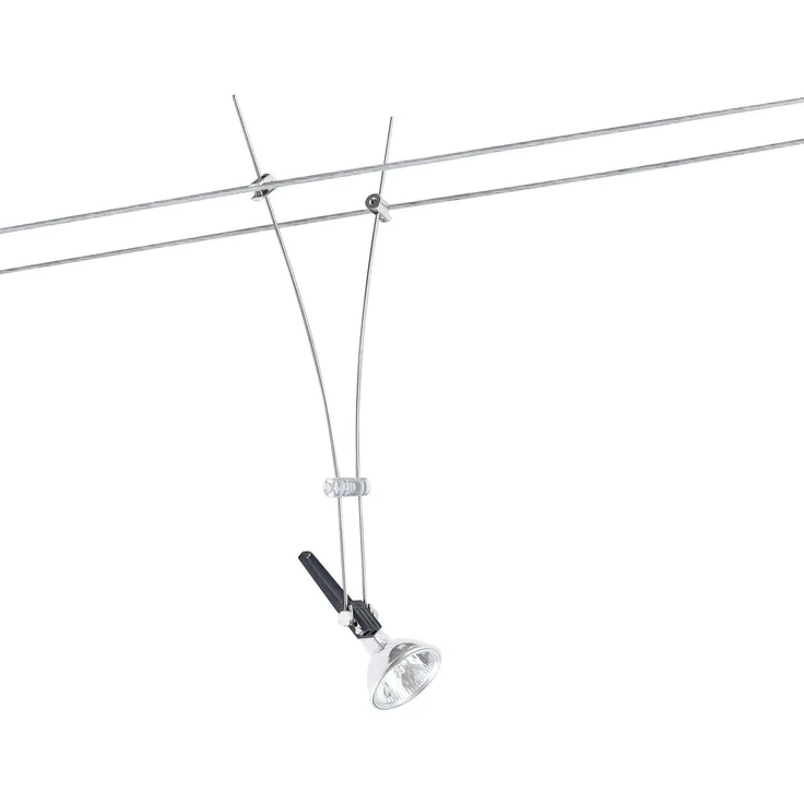 Paulmann 9711229 Seil-Leuchte, Halogen, max. 1x50W, Comet 12V, GU5,3, Chrom