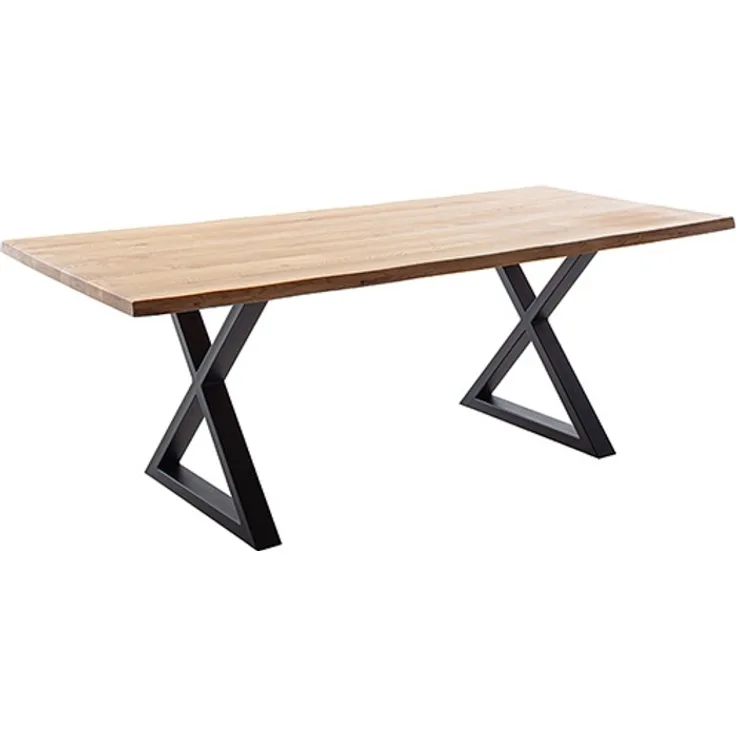 DEBA Tisch Wildeiche massiv 100cm x 200cm x 76cm