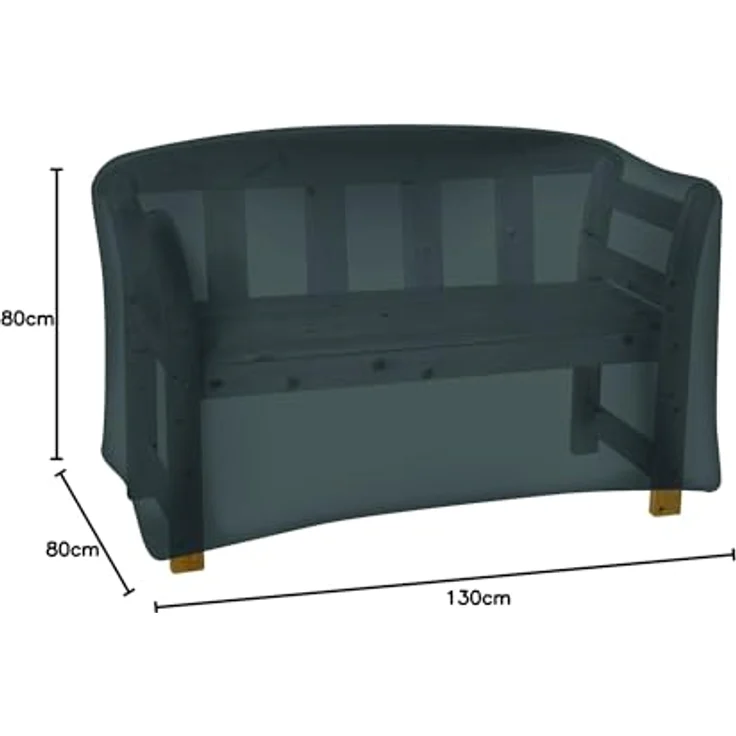 TEPRO Garten tepro 8119, Terrassensofaabdeckung, Schwarz, Polyester, 800 mm, 1300 mm, 800 mm – Bild 4