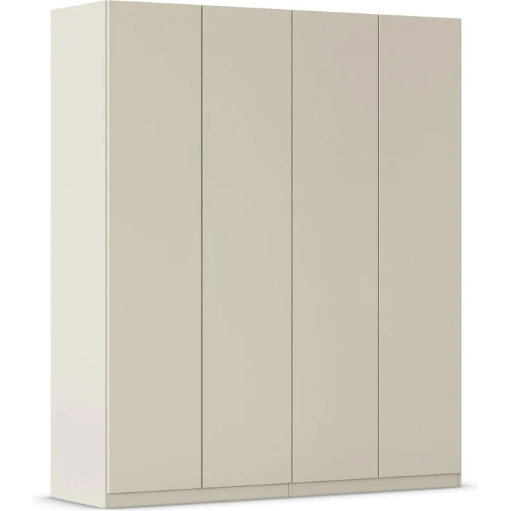 Rauch Möbel LUNIK, Kleiderschrank, Farbe Beige, Breite 181 cm | Schrank mit patentiertem Schnellmontagesystem, 4-türig, Push-to-open-Funktion, Zubehör Classic, Schlafzimmer, Garderobe