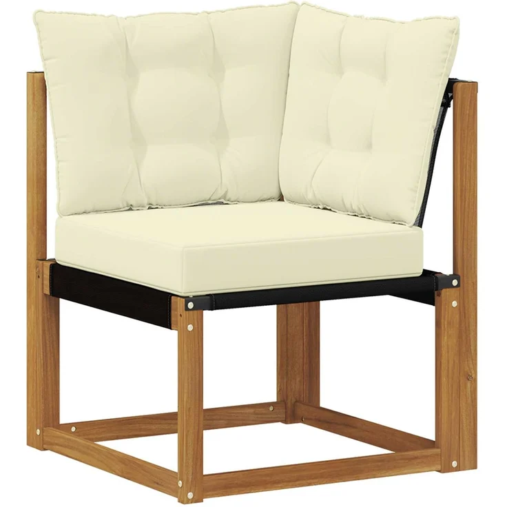 vidaXL Outdoor-Sofagarnitur 6 stk. 6-Sitzer Natur und Creme 3368837 – Bild 7