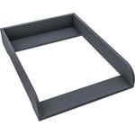 REGALIK Wickelaufsatz für Malm IKEA 72x50 cm - Abnehmbar Wickeltischaufsatz für Kommode in Graphit - Abgeschlossen mit ABS Material 2mm mit Abgerundeten Frontplatten