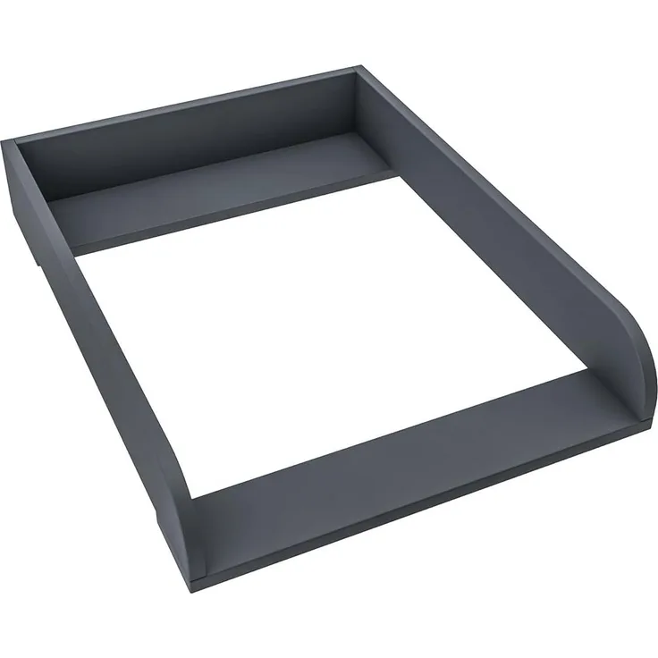 REGALIK Wickelaufsatz für Malm IKEA 72x50 cm - Abnehmbar Wickeltischaufsatz für Kommode in Graphit - Abgeschlossen mit ABS Material 2mm mit Abgerundeten Frontplatten