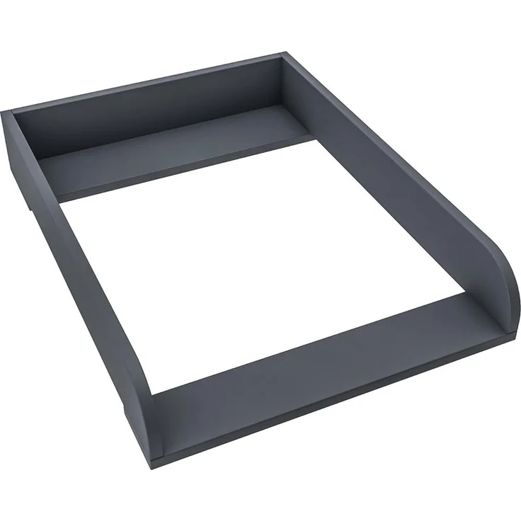 REGALIK Wickelaufsatz für Malm IKEA 72x50 cm - Abnehmbar Wickeltischaufsatz für Kommode in Graphit - Abgeschlossen mit ABS Material 2mm mit Abgerundeten Frontplatten – Bild 1