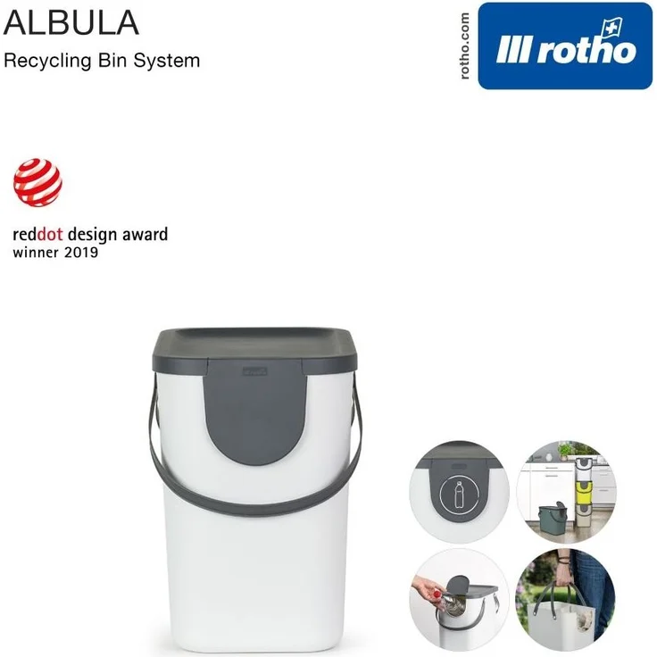 ROTHO Abfallbehälter Albula 25l blue 106024 – Bild 2
