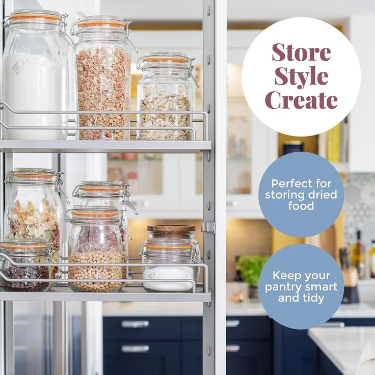Kilner Einmachglas mit Bügelverschluss 250 ml quadratisch, Luftdichtes Vorratsglas mit Edelstahlbügel und Dichtung, Perfekt zum Einmachen, Konservieren und Lagern, spülmaschinengeeignet – Bild 12