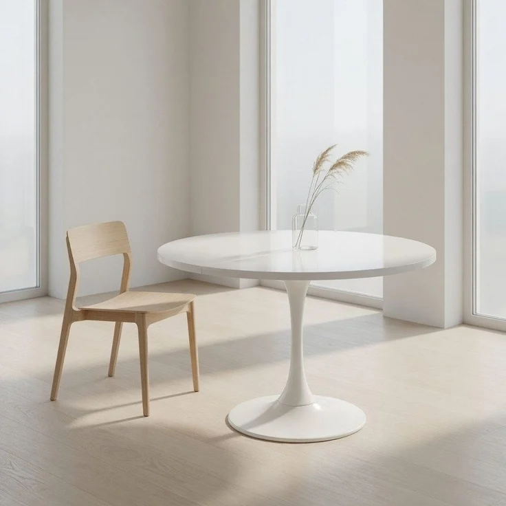 PEALOV Esstisch Ausziehbarer Küchentisch 100–130 × 80 cm für 4–6 Personen (1-St), Platzsparender Wohnzimmertisch mit Teleskopschiene und Metallbeinen – Bild 4