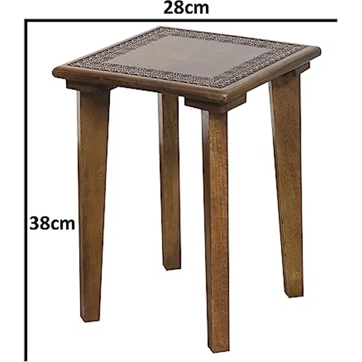 Marrakesch Orient & Mediterran Interior Beistelltisch Beistelltisch Nachttisch Holz, Tisch Hocker Astus Orientalische (1 Tisch), Handarbeit – Bild 2