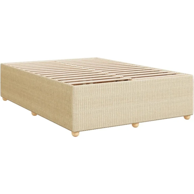 vidaXL Boxspringbett mit Matratze Creme 140x200 cm Stoff 3289798 – Bild 9