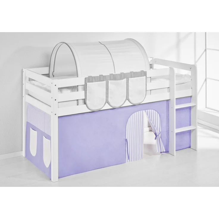 Lilokids Bettvorhang LILA BEIGE gestreifter Bettvorhang für Hochbett & Etagenbett, (1 St) – Bild 2
