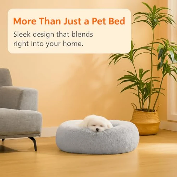 Flamingo Tierbett Korb Pacha rund schwarz – Bild 2
